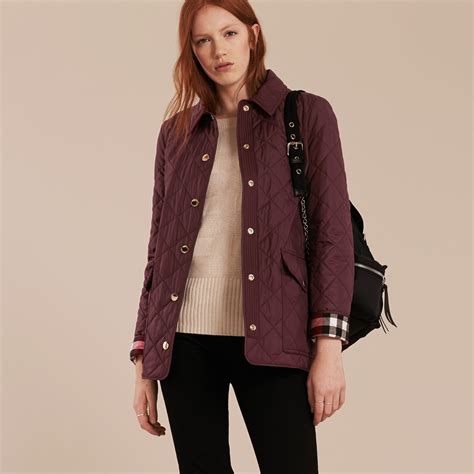 burberry burgundy quilted jacket|burberry quilted jacket nordstrom.